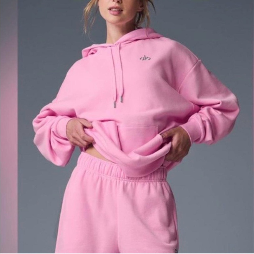ALO Yoga Pink Hoodie Sweatshirt